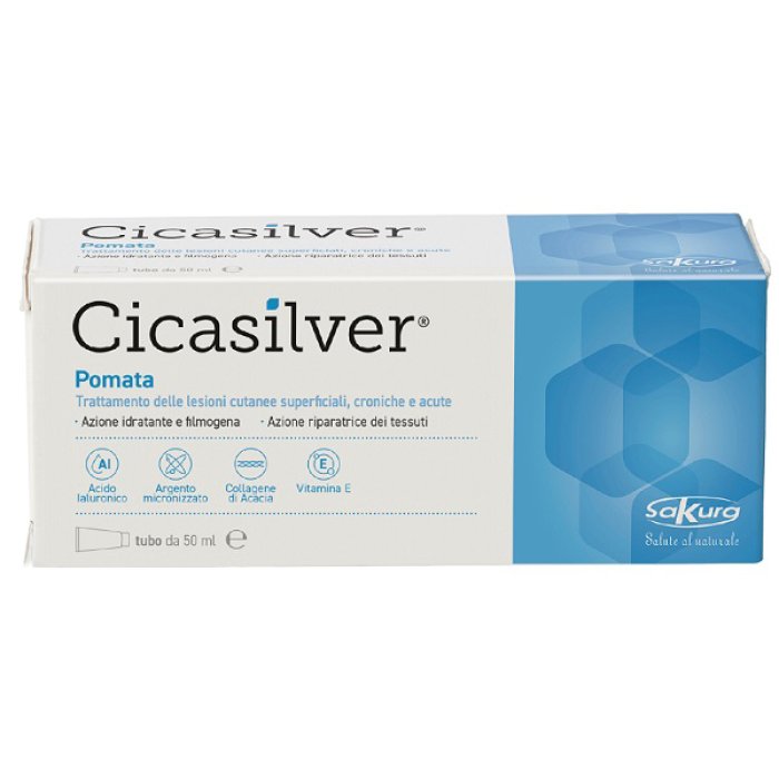 Cicasilver pomata 50 ml - crema lenitiva con argento per pelli irritate e arrossate