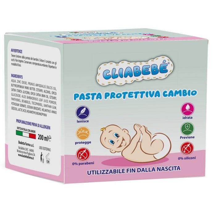 Budetta Farma CliaBebè - Pasta Protettiva per il Cambio 200 ml