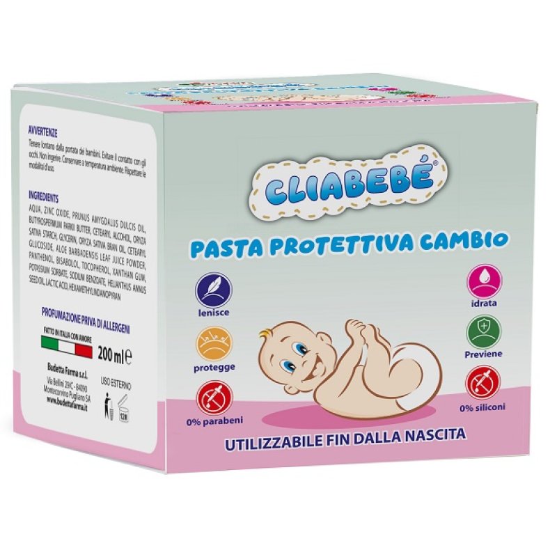 Budetta Farma CliaBebè - Pasta Protettiva per il Cambio 200 ml