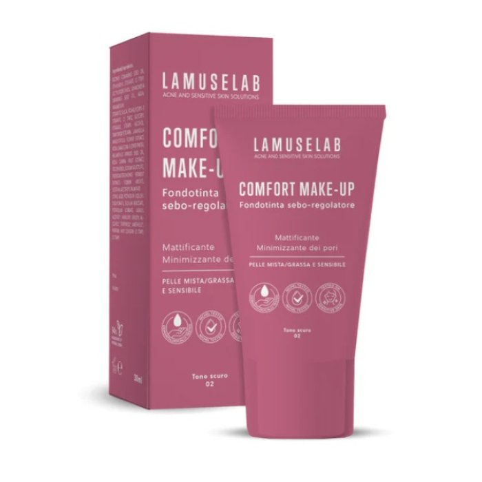 LaMuseLab Comfort Make Up - Fondotinta Sebo-regolatore tono Scuro 30 ml