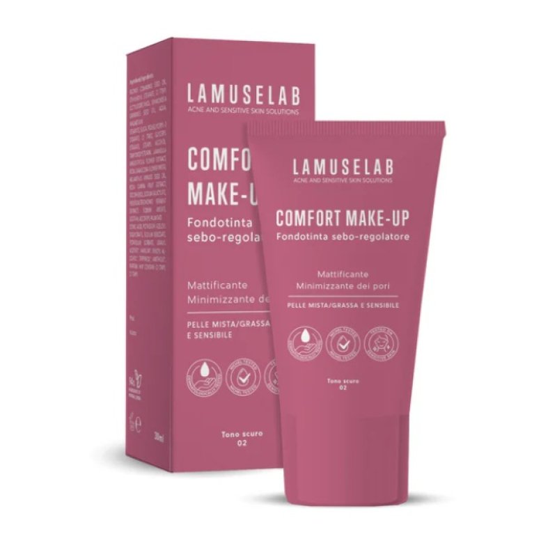 LaMuseLab Comfort Make Up - Fondotinta Sebo-regolatore tono Scuro 30 ml