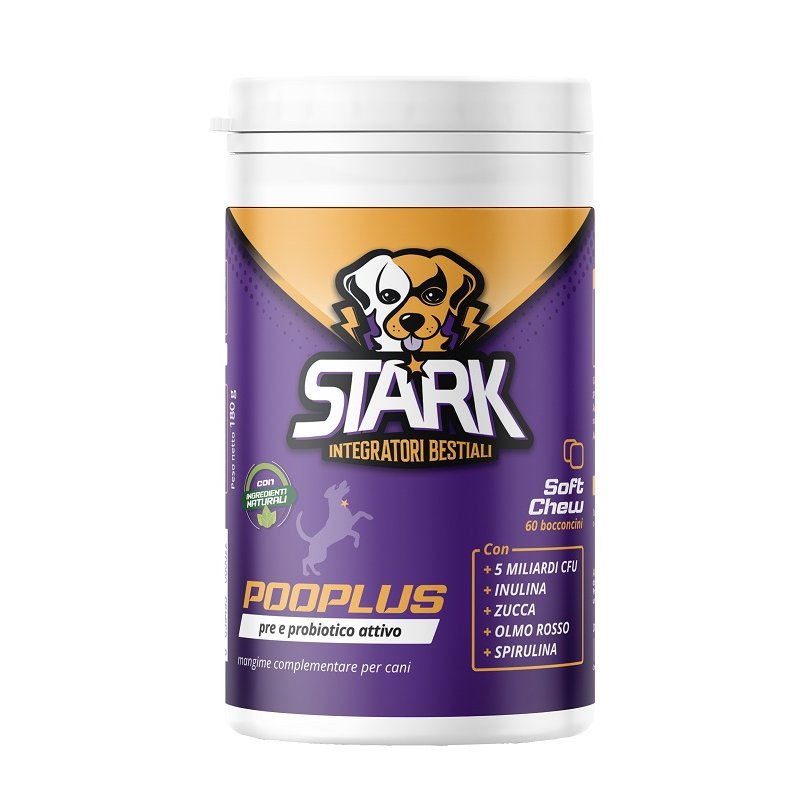 Stark Pooplus Soft Chews 60 Bocconcini Morbidi per Cani – Integratore per Benessere Intestinale e Feci Compatte