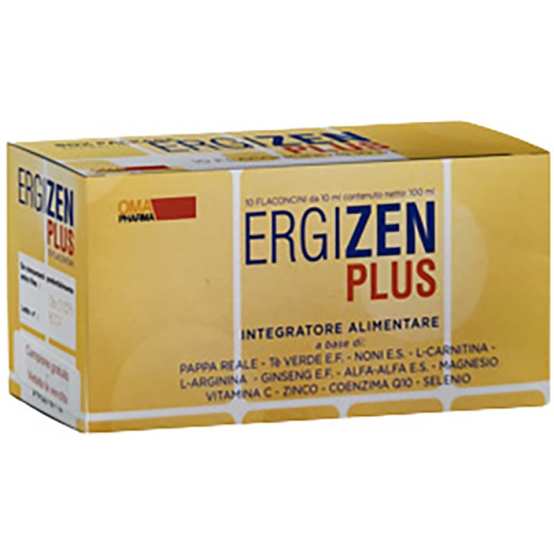 Omapharma Ergizen Plus Integratore Energizzante 10 Flaconcini Da 10 Ml