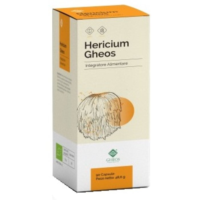 Hericium Gheos 90 Capsule Integratore Alimentare a Base di Hericium Erinaceus per Benessere Gastrointestinale e Sistema Nervoso
