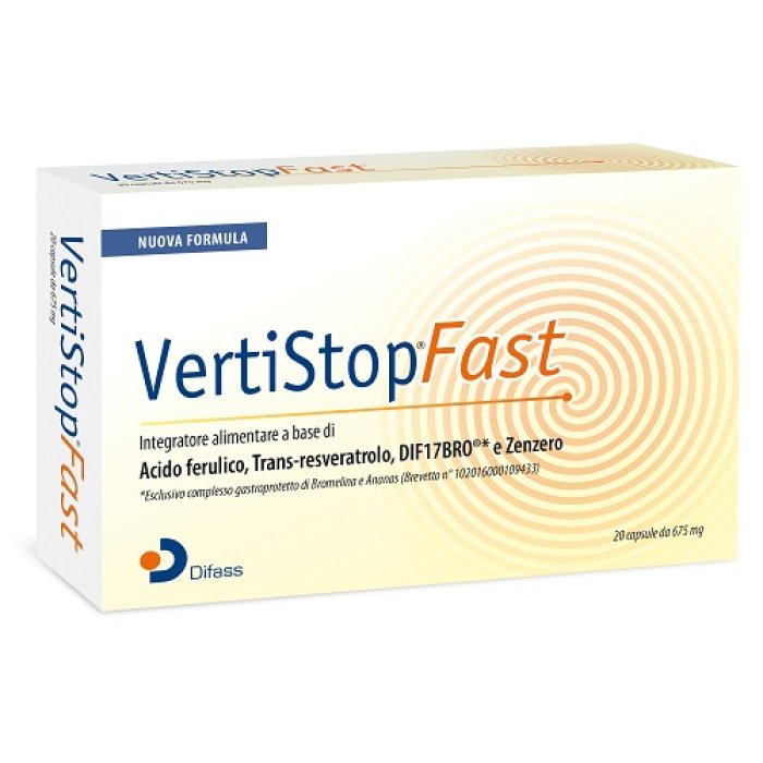 Vertistop Fast 20 Capsule Icons Integratore per Vertigini, Nausea e Disturbi dell’Equilibrio