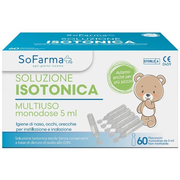 Soluzione salina 0,9% 60 flaconi 5 ml - soluzione fisiologica sterile monodose