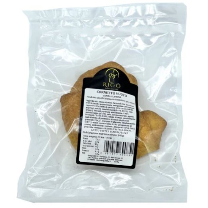 Rigo cornetto vuoto 85 g - cornetto senza glutine da farcire