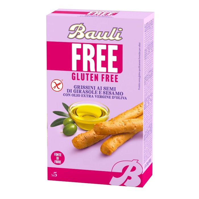 Bauli Free Grissini ai Semi di Girasole Senza Glutine Snack Salato Croccante