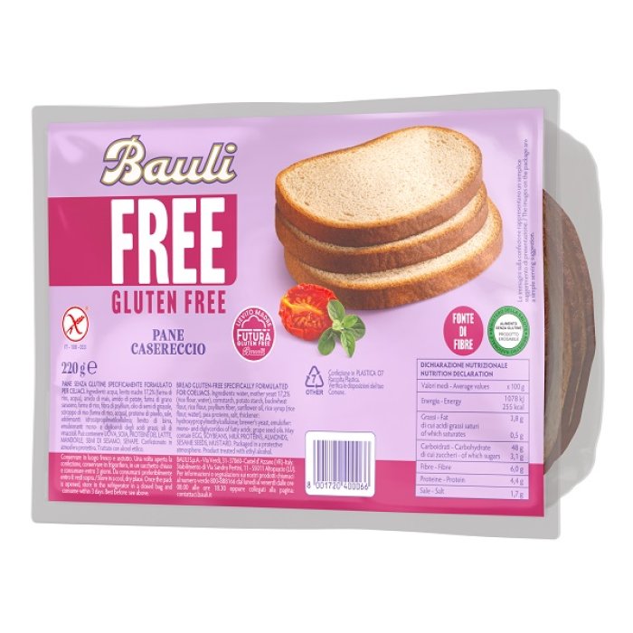 Bauli Free pane casereccio 220 g - pane casereccio senza glutine