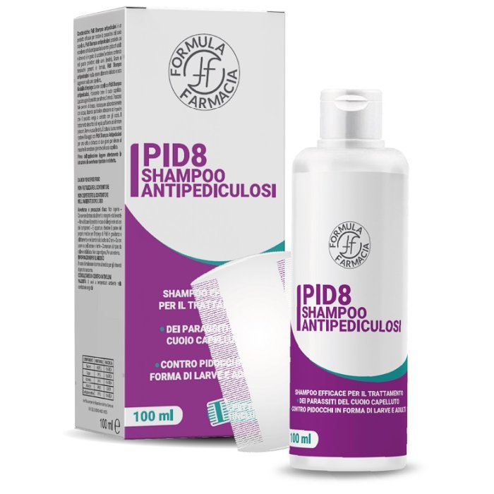 Formula PID8 shampoo antipidocchi 100 ml - detergente per trattare pidocchi e lendini