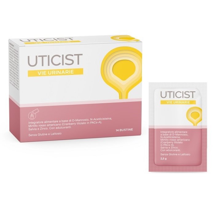 Uticist 14 bustine - integratore con D-mannosio e cranberry per benessere delle vie urinarie