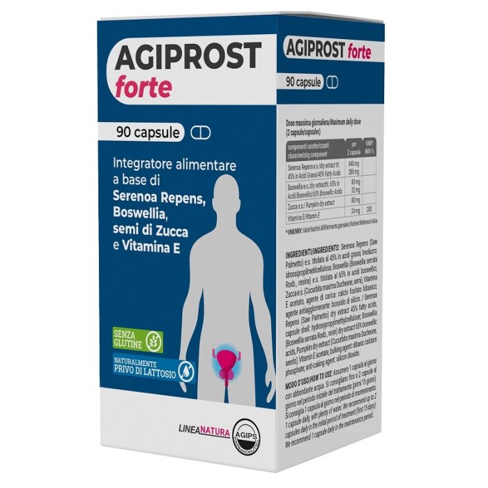 Agiprost Forte 90 Capsule Integratore Alimentare Uomo per Benessere della Prostata e Funzionalità delle Vie Urinarie