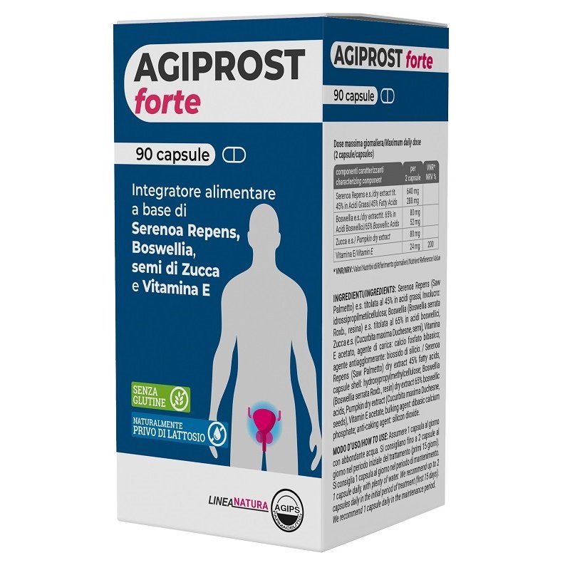 Agiprost Forte 90 Capsule Integratore Alimentare Uomo per Benessere della Prostata e Funzionalità delle Vie Urinarie