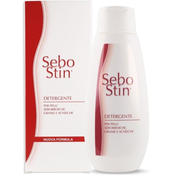 Sebostin Detergente Viso e Corpo 250 ml per Pelle Grassa e Seborroica, Detersione Quotidiana Normalizzante