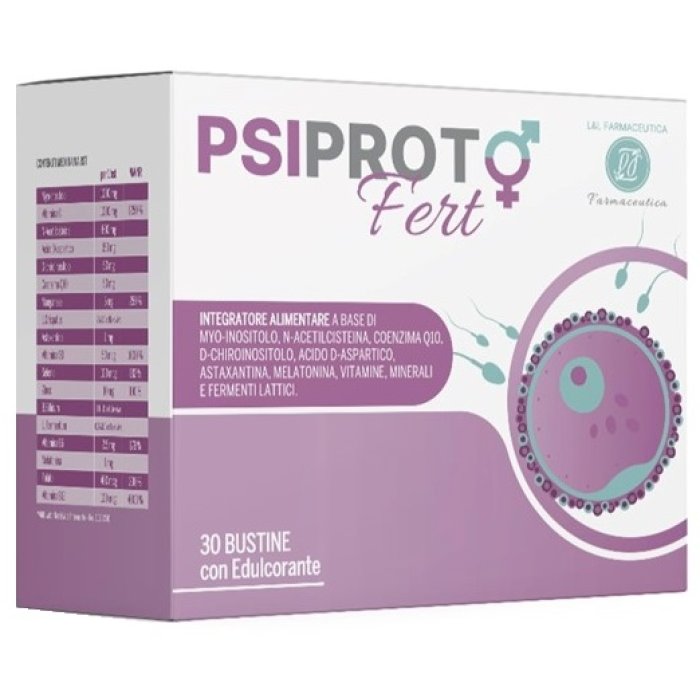 Psiproto Fert Integratore per Fertilità Maschile e Benessere Sessuale 30 Buste