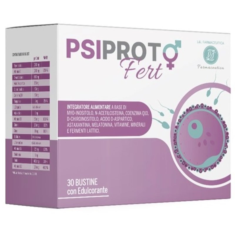 Psiproto Fert Integratore per Fertilità Maschile e Benessere Sessuale 30 Buste