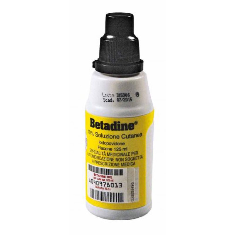 Betadine soluzione cutanea 10% 125 ml - antisettico a base di iodopovidone