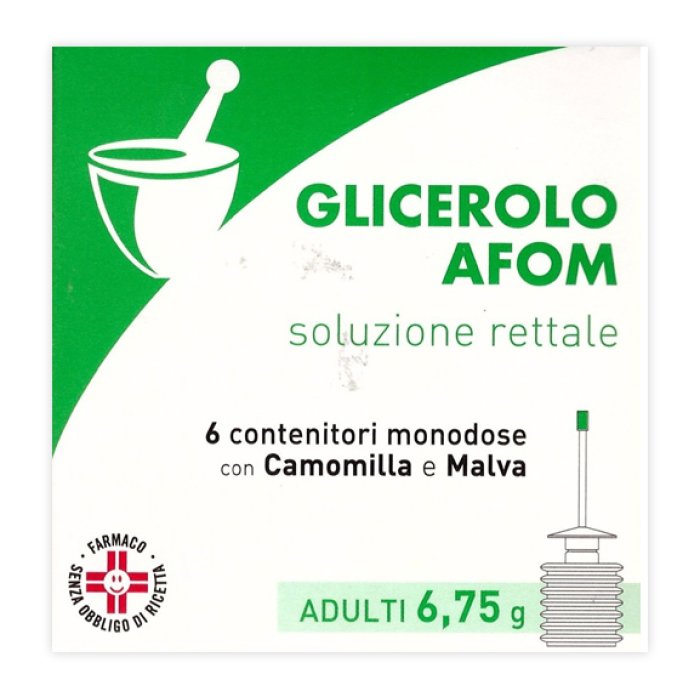 Glicerolo Afom Soluzione Rettale per adulti 6 contenitori monodose microclismi 6,75g