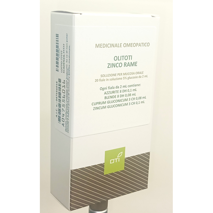 Olitoti Zinco e Rame 20 Fiale Oti Integratore Oligoelementi per Difese Immunitarie e Benessere Generale