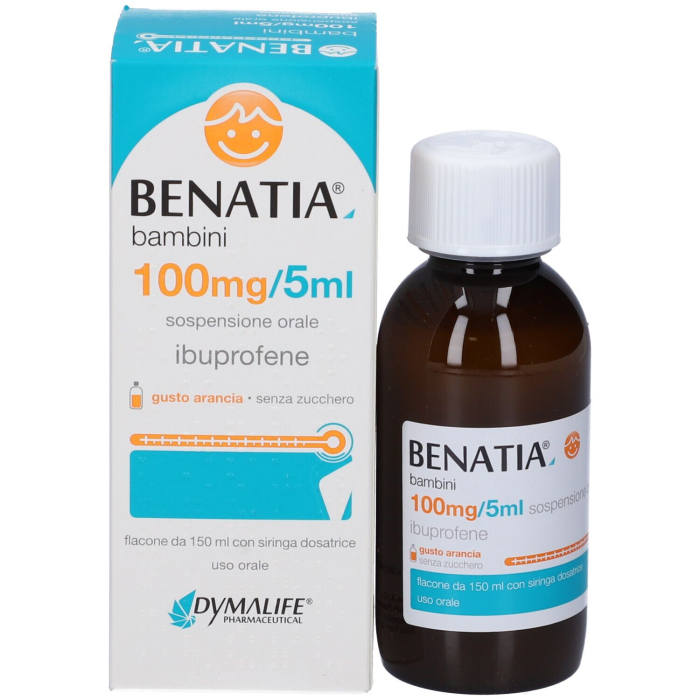 Benatia sciroppo bb orale sosp 150 ml 100 mg 5 ml gusto arancia senza zucchero	