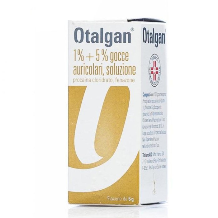 Otalgan 1% + 5% Gocce Auricolari, Soluzione Flacone Da 6G