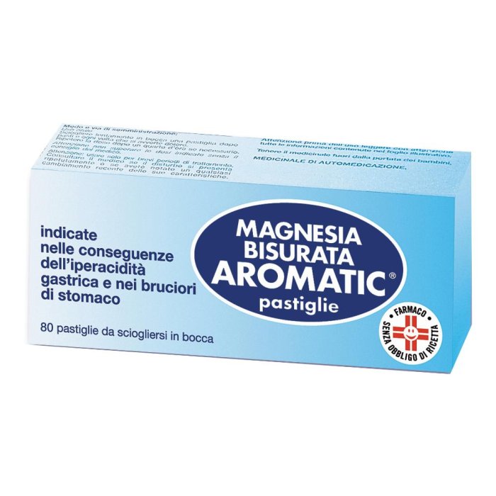 Magnesia Bisurata Aromatic Confezione 80 Pastiglie