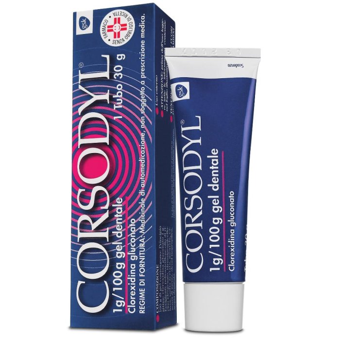Corsodyl 1G/100 G Gel Dentale 1 Tubo 30G
