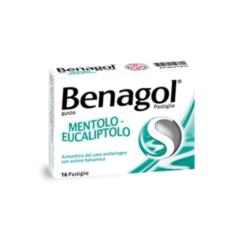 Benagol Antisettico per Bocca e Gola 24 Pastiglie Mentolo e Eucalipto