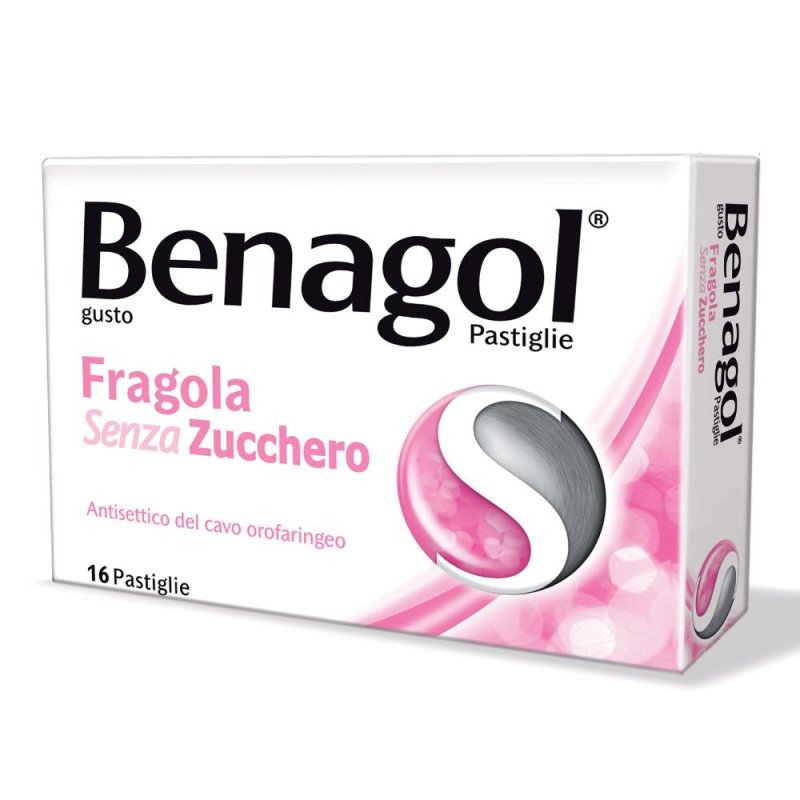Benagol Pastiglie Gusto Fragola Senza Zucchero 16 Pastiglie