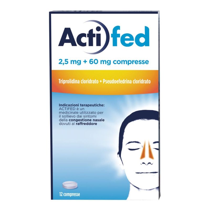 Actifed 2,5 Mg + 60 Mg Compresse 12 Compresse