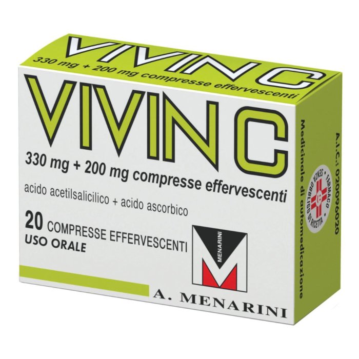Vivin C 20 Compresse Effervescenti 330 mg + 200 mg