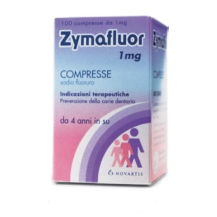 Zymafluor 1 mg 100 Compresse al Fluoruro di Sodio per Prevenzione Carie Dentali