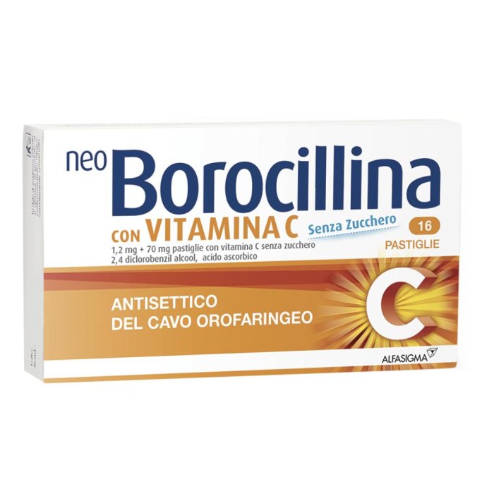 NeoBorocillina Vitamina C Senza Zucchero 16 Pastiglie
