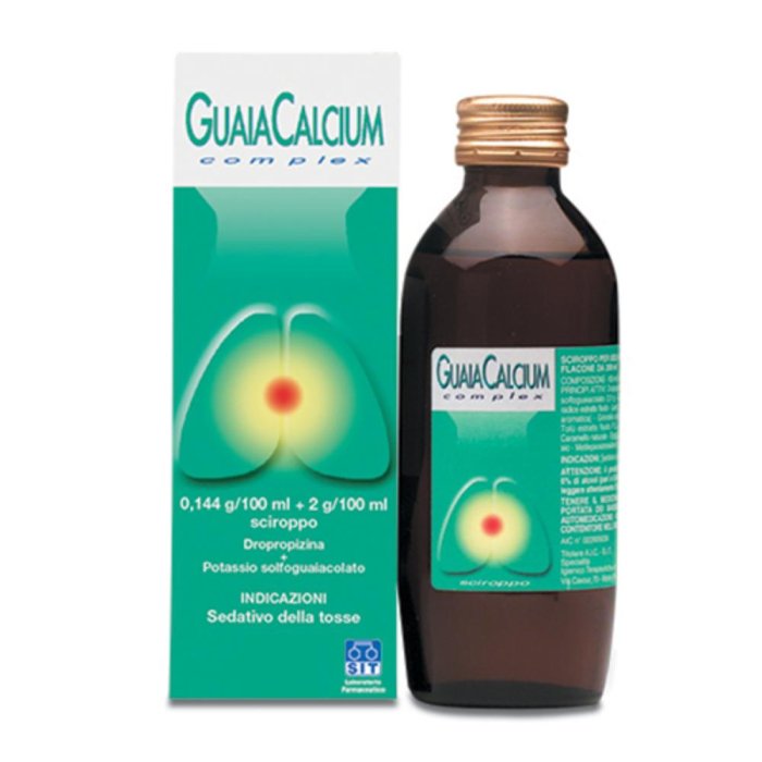 Guaiacalcium Complex 0,144 G/100 Ml + 2 G/100 Ml Sciroppo Flacone 200 Ml