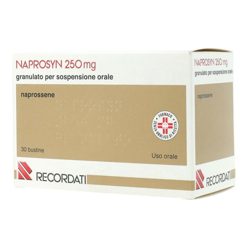Naprosyn-Mite Naprosyn Naprossene 250 milligrammi Granulato per Sospensione Orale 30 Bustine Antidolorifico Antinfiammatorio