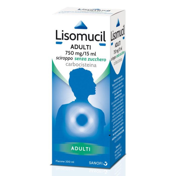 Lisomucil Tosse Muc 750 Mg/15 Ml Sciroppo Senza Zucchero Flacone 200 Ml