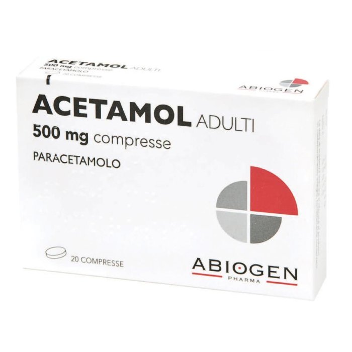 Acetamol 500 mg Adulti Paracetamolo 20 Compresse