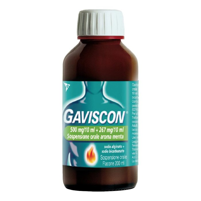 Gaviscon 500mg+267mg/10ml Sospensione Orale Aroma Menta 200ml