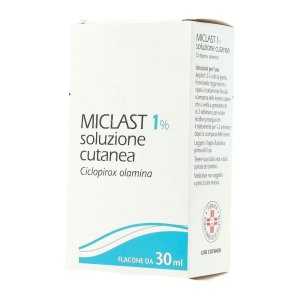 Miclast Soluzione Cutanea 1% 30 ml Trattamento Antimicotico per Micosi e Funghi della Pelle