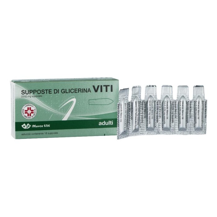 Marco Viti Supposte Glicerina Adulti 18 Supposte lassative 2.250mg