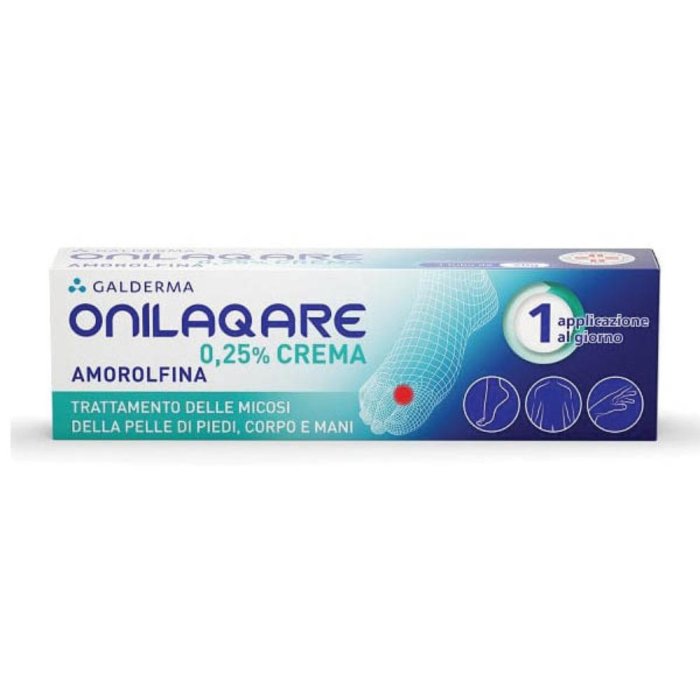 Onilaqare Crema 0,25% 20 g Trattamento Antimicotico per Micosi della Pelle di Mani e Piedi