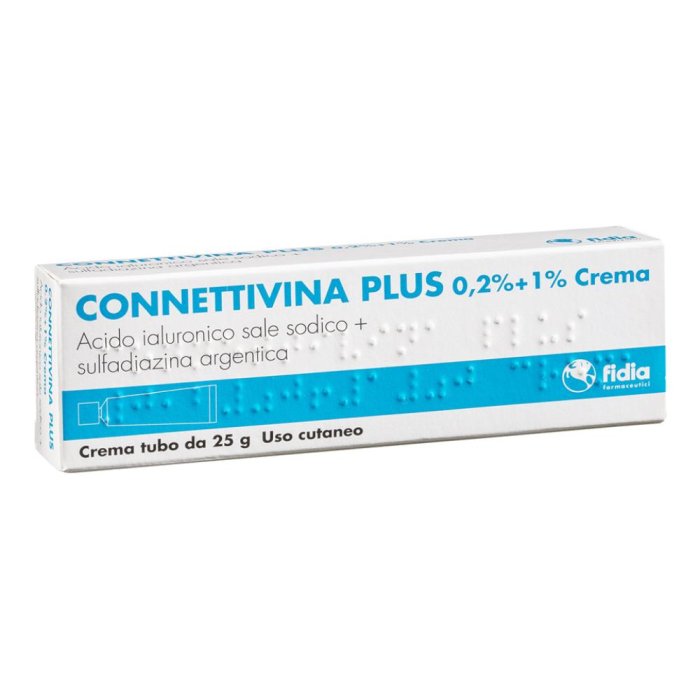 Connettivina Plus 25 g  crema dermatologica per ferite e infezioni - Fidia