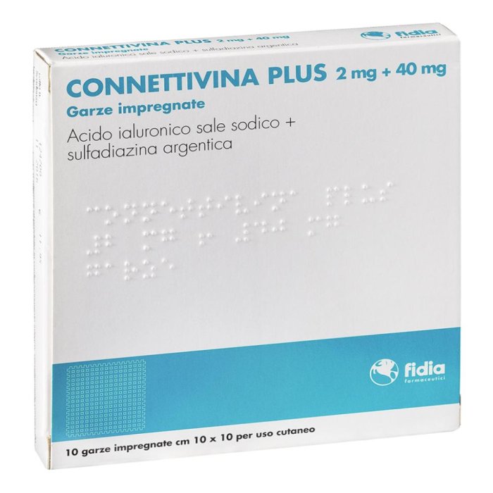 Connettivina Plus Garze 10x10 centimetri per Ferite e Ustioni – Garze Sterili Lenitive
