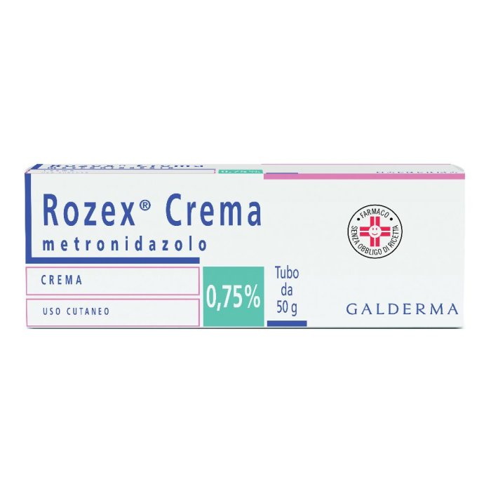 Rozex 0,75% Crema Dermatologica Trattamento Rosacea Eritematosa e Papulo-Pustolosa 50g