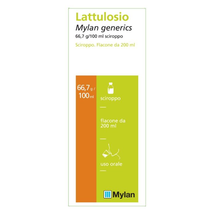 Lattulosio Mylan Generics Sciroppo 200ml 66,7%