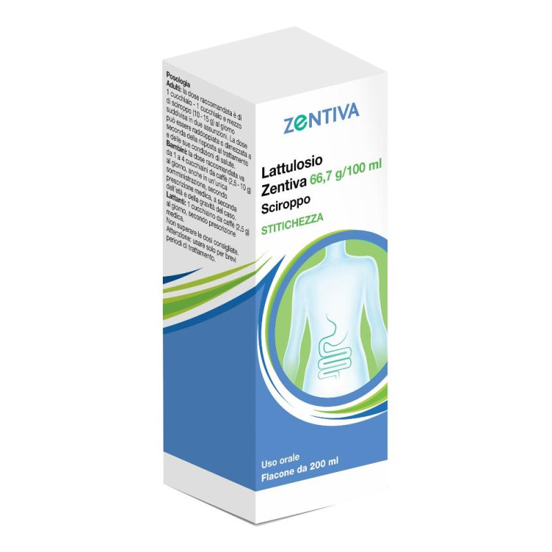 Lattulosio Sciroppo 200 ml Lassativo per Stitichezza Cronica di Adulti e Bambini