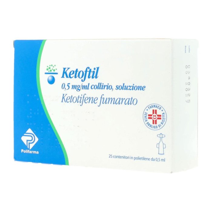 Ketoftil 0,05% Collirio, Soluzione 25 Contenitori Monodose Da 0,5 Ml