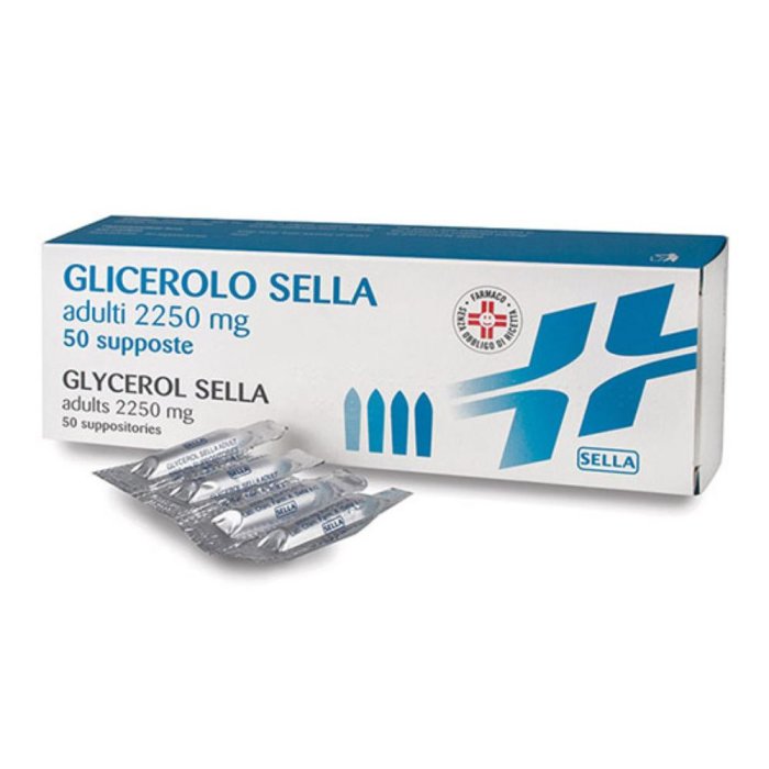 Glicerolo Sella Adulti 2250 mg Supposte 50 pezzi 