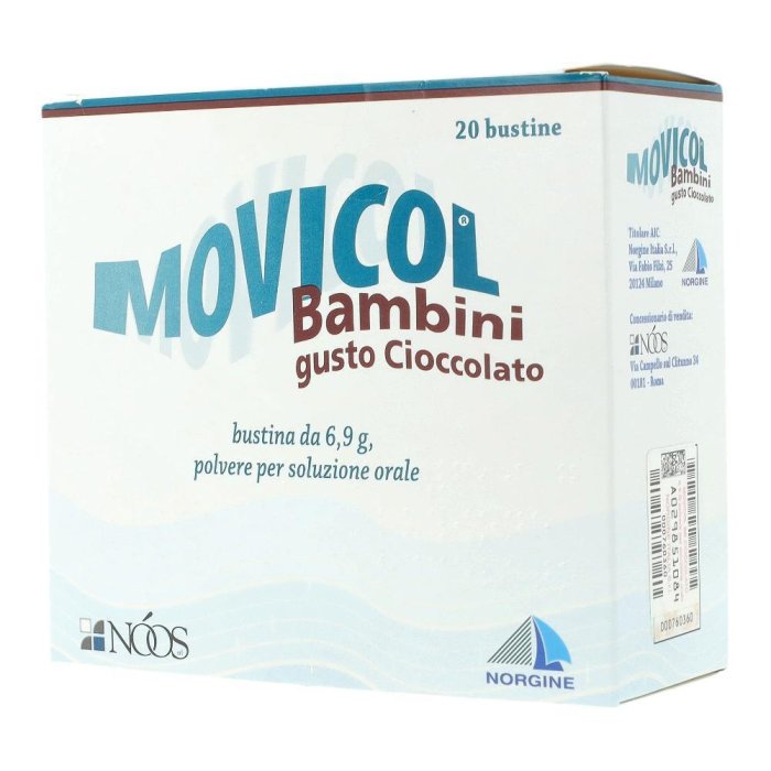 Movicol Bambini 6,9 G Polvere Per Soluzione Orale Gusto Cioccolato 20 Bustine