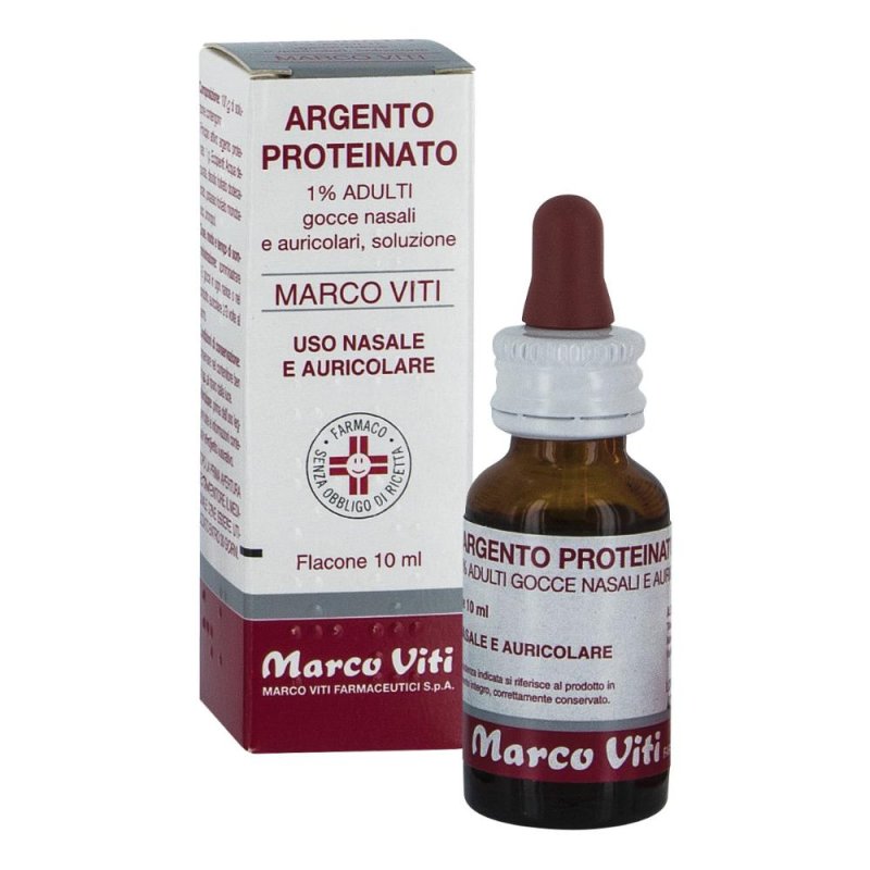 Argento Proteinato 1% Gocce Nasali Viti a Base di Argento per Igiene Nasale